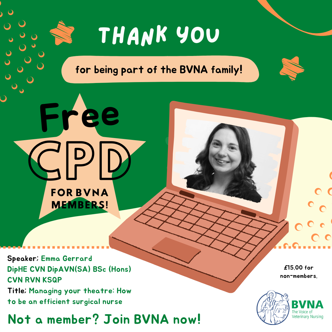 Free CPD for BVNA Members Emma Gerrard DipHE CVN DipAVN(SA) BSc (Hons